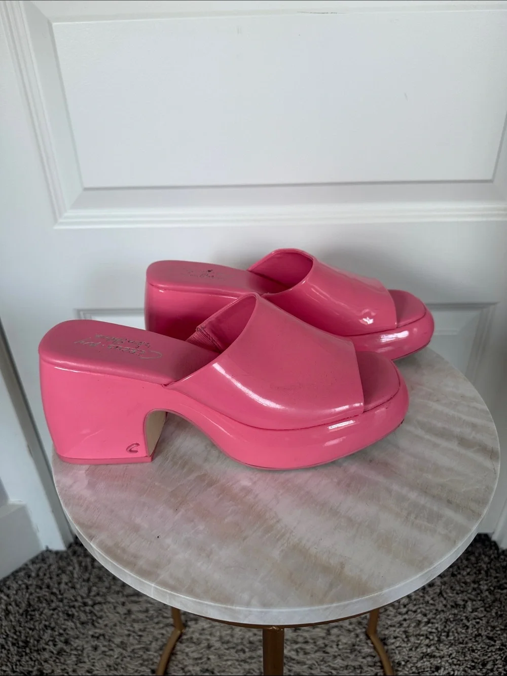 Circus by Sam Edelman Pink Platform Slide Mules - Women's Fashion Heel
